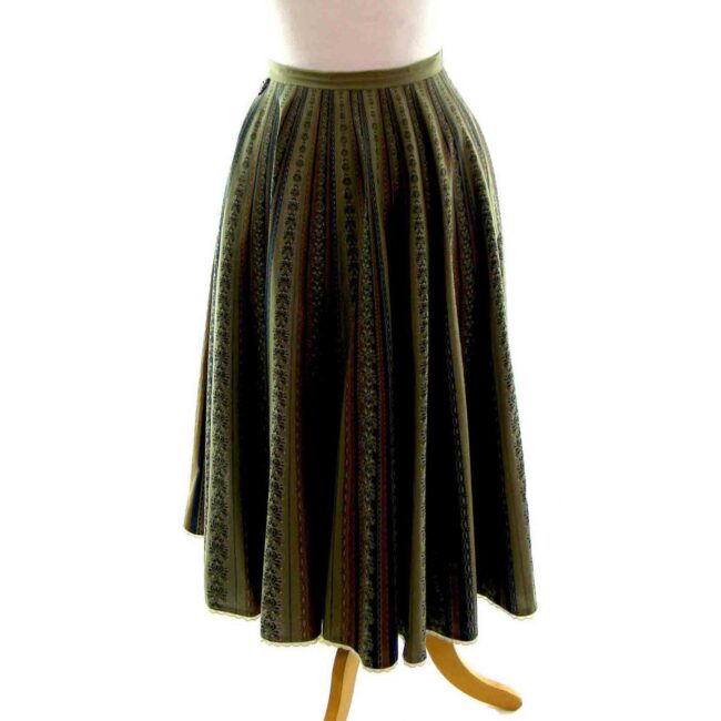 Patterned Dirndl Skirt