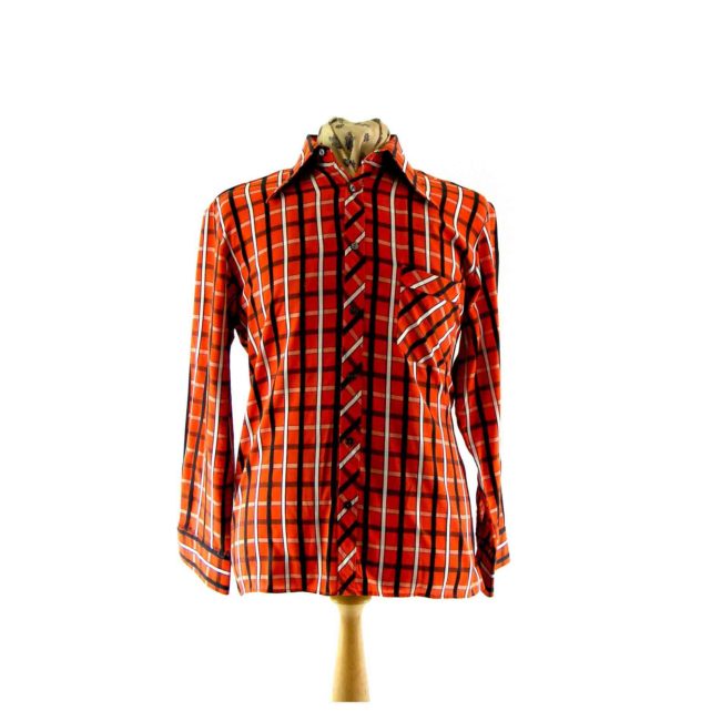 Red Checked 70s shirt