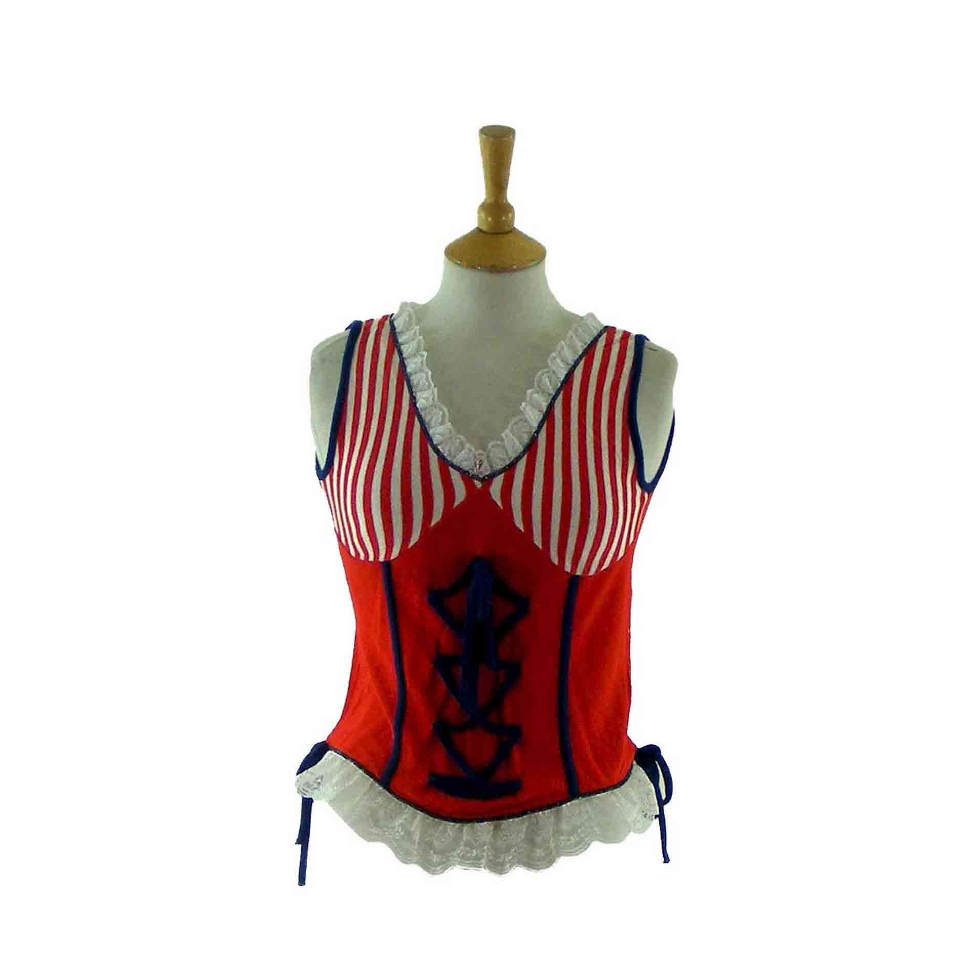 Red Novelty Print Top