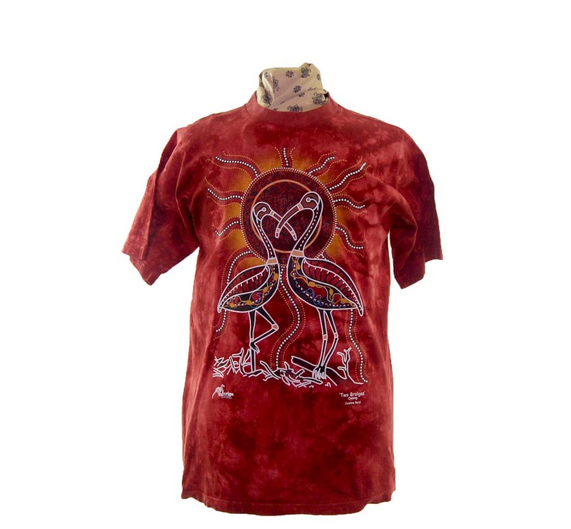 mens red tie dye shirt