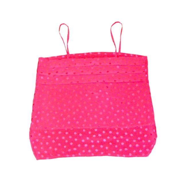 Red polka dot camisole top