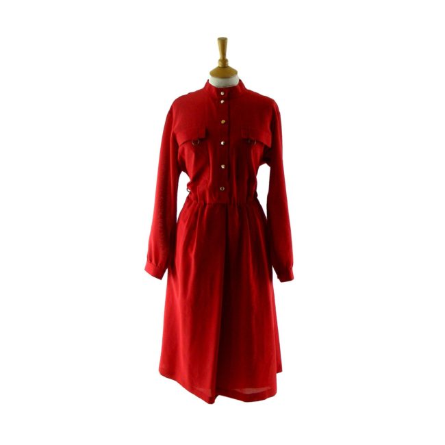 Candy apple Red 80s dress