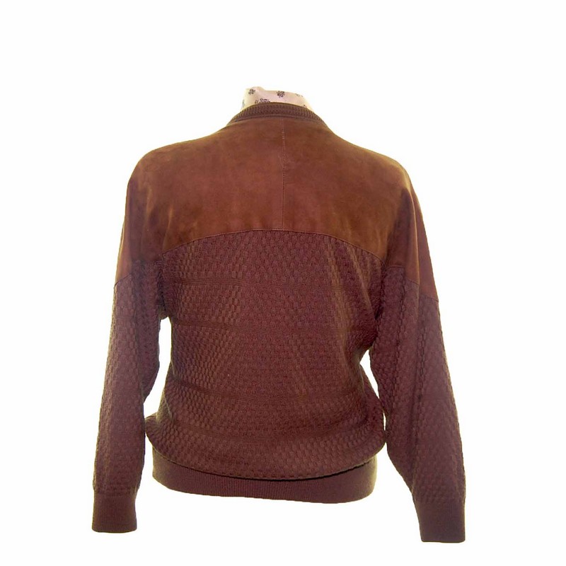 Mens sales suede sweater