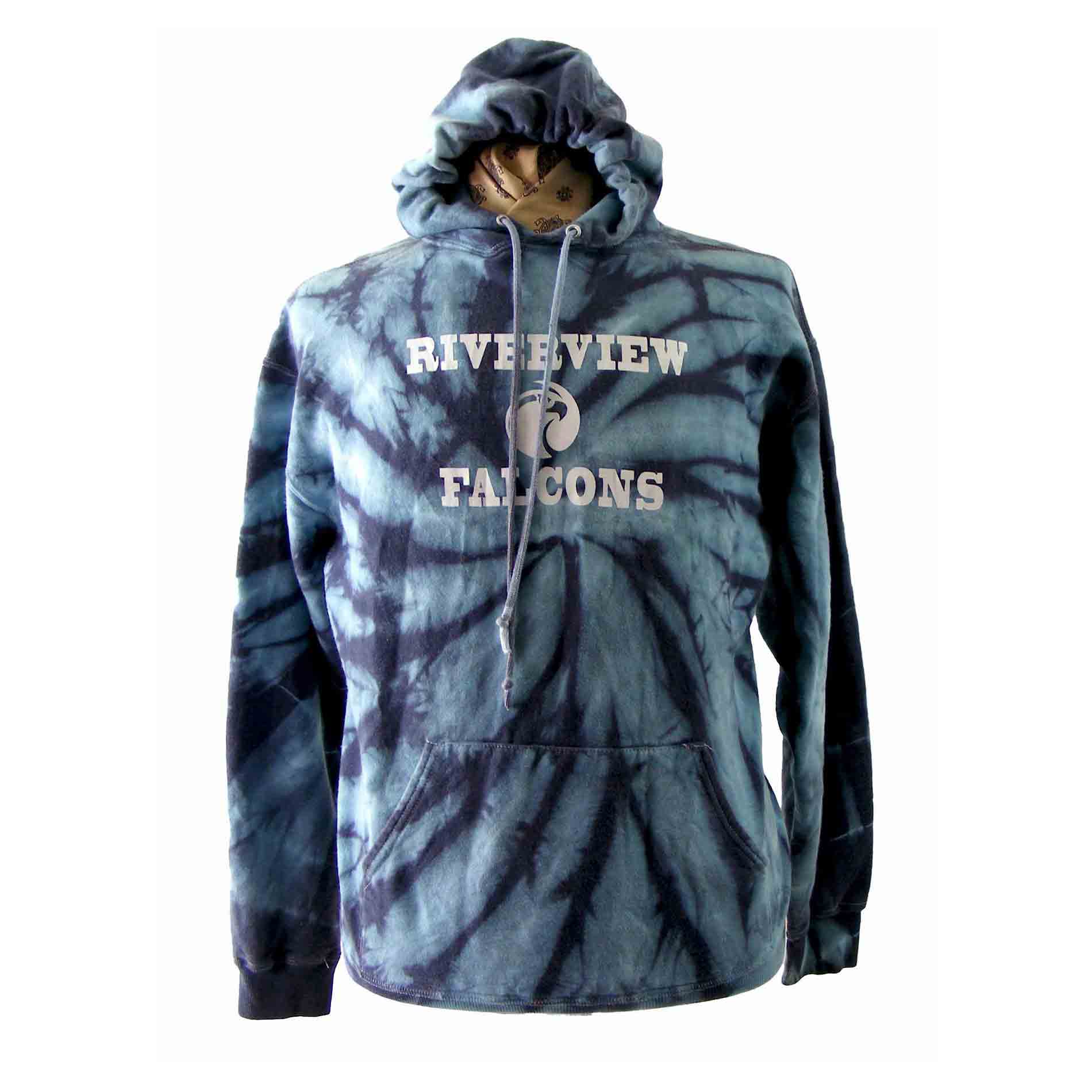 Riverview Falcons 90s Hooded Tie Dye Sweat shirt