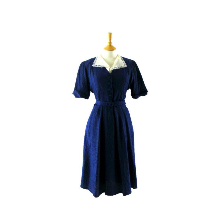 Royal Blue 1940s vintage dress