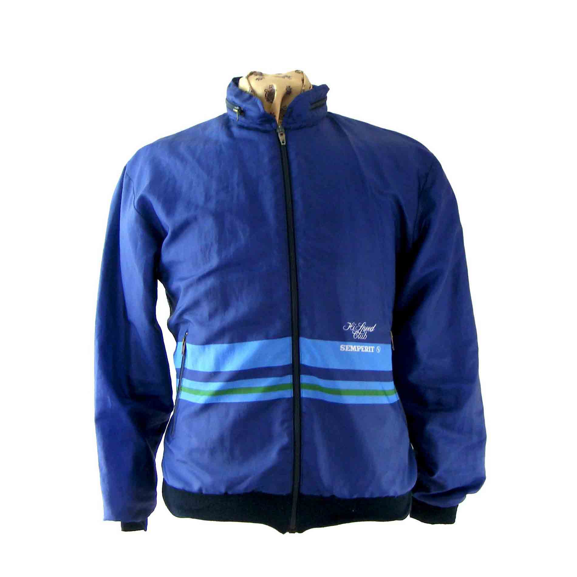 Royal Blue Zipper Jacket Blue 17 Vintage Clothing