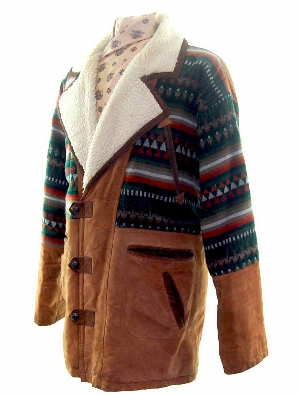 90s Mens Southwestern Jacket XL Blue 17 Vintage Clothing