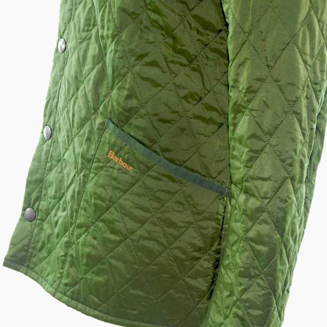 Barbour Mens Green Diamond Quilted Jacket - M - Image 4