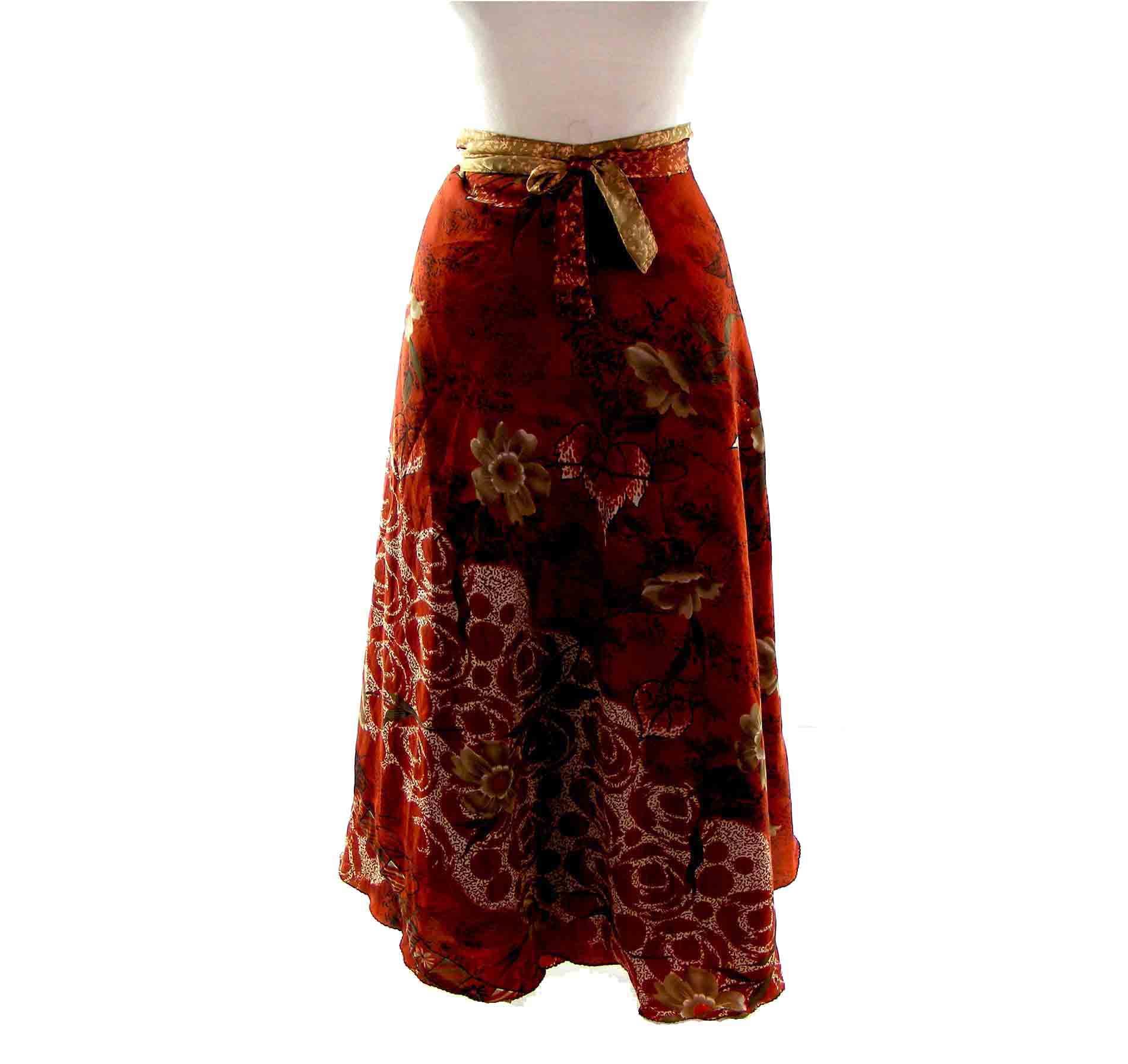 Silk floral Maxi Skirt