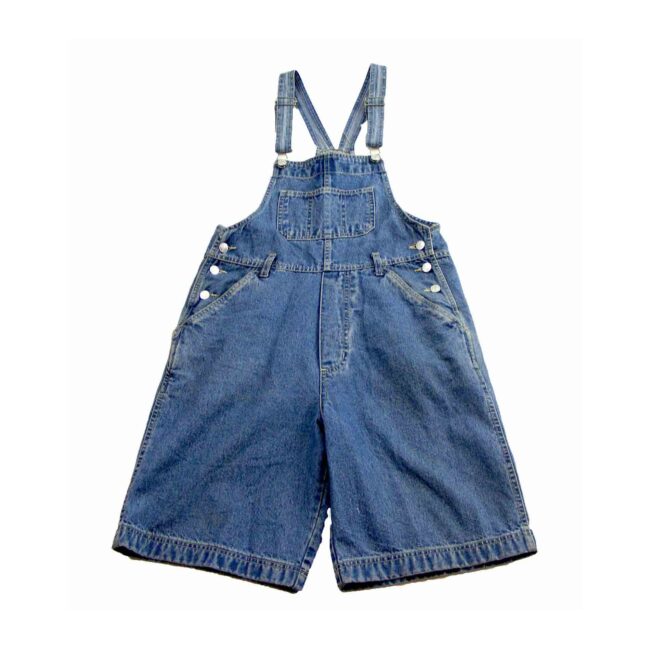 Stone wash Cropped Dungarees