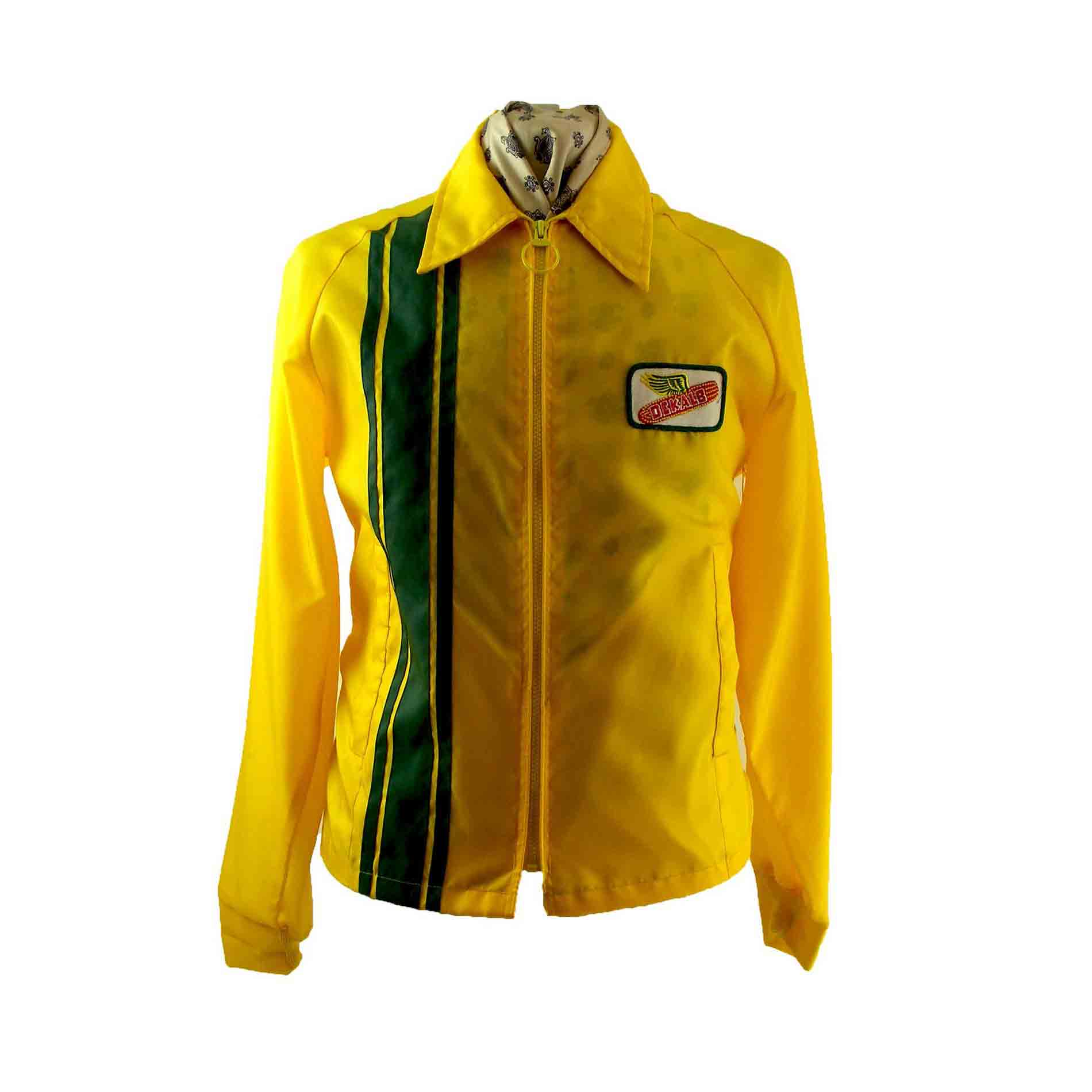 Striped yellow racing jacket Blue 17 Vintage Clothing