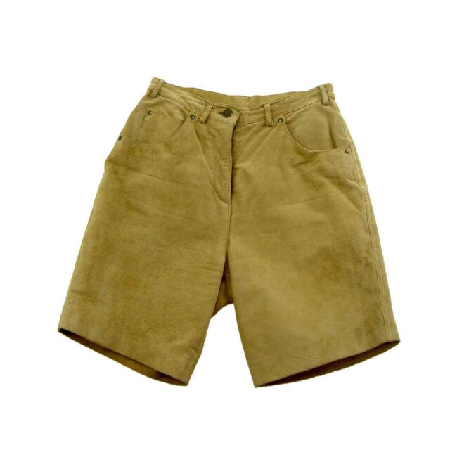 Butterscotch suede shorts - 8