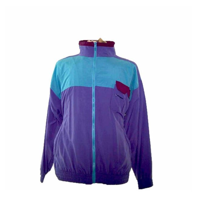 Telenorma Purple Green Shell Suit Jacket - L