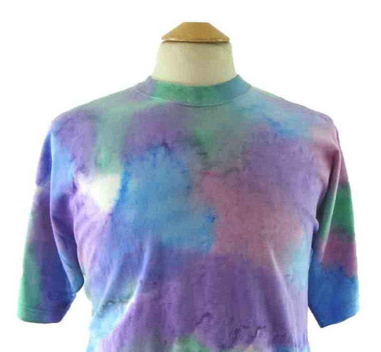 Multicolored Tie Dye 90s T shirt Blue 17 Vintage Clothing