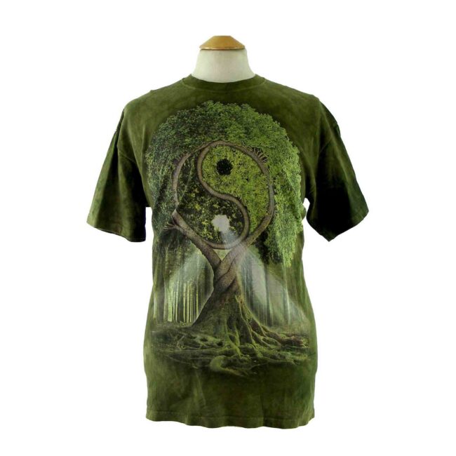 Tree Print Tie Dye T shirt