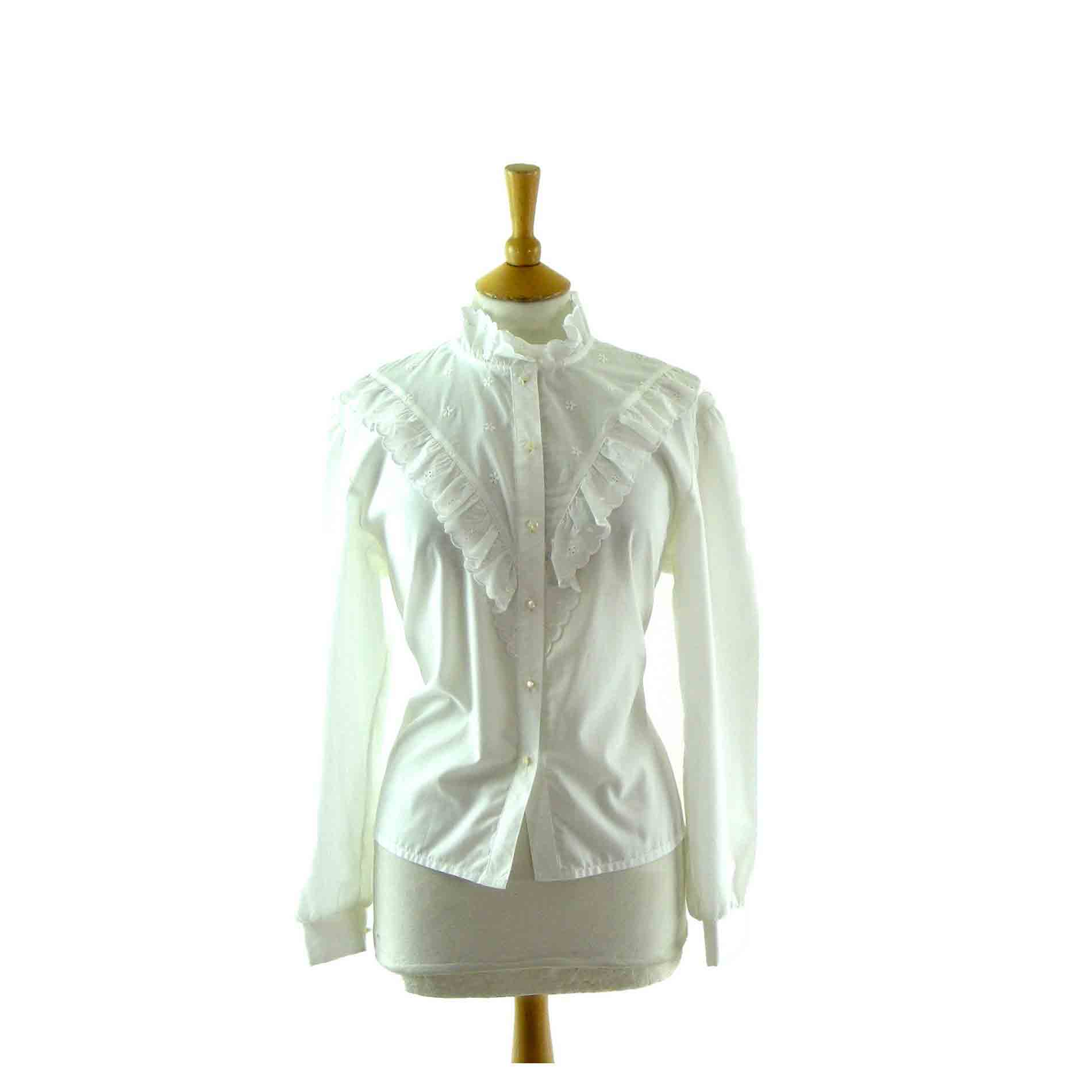 80s Victorian style blouse