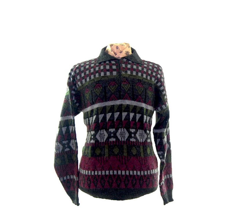 Vintage 80s Jumper UK M Blue 17 Vintage Clothing