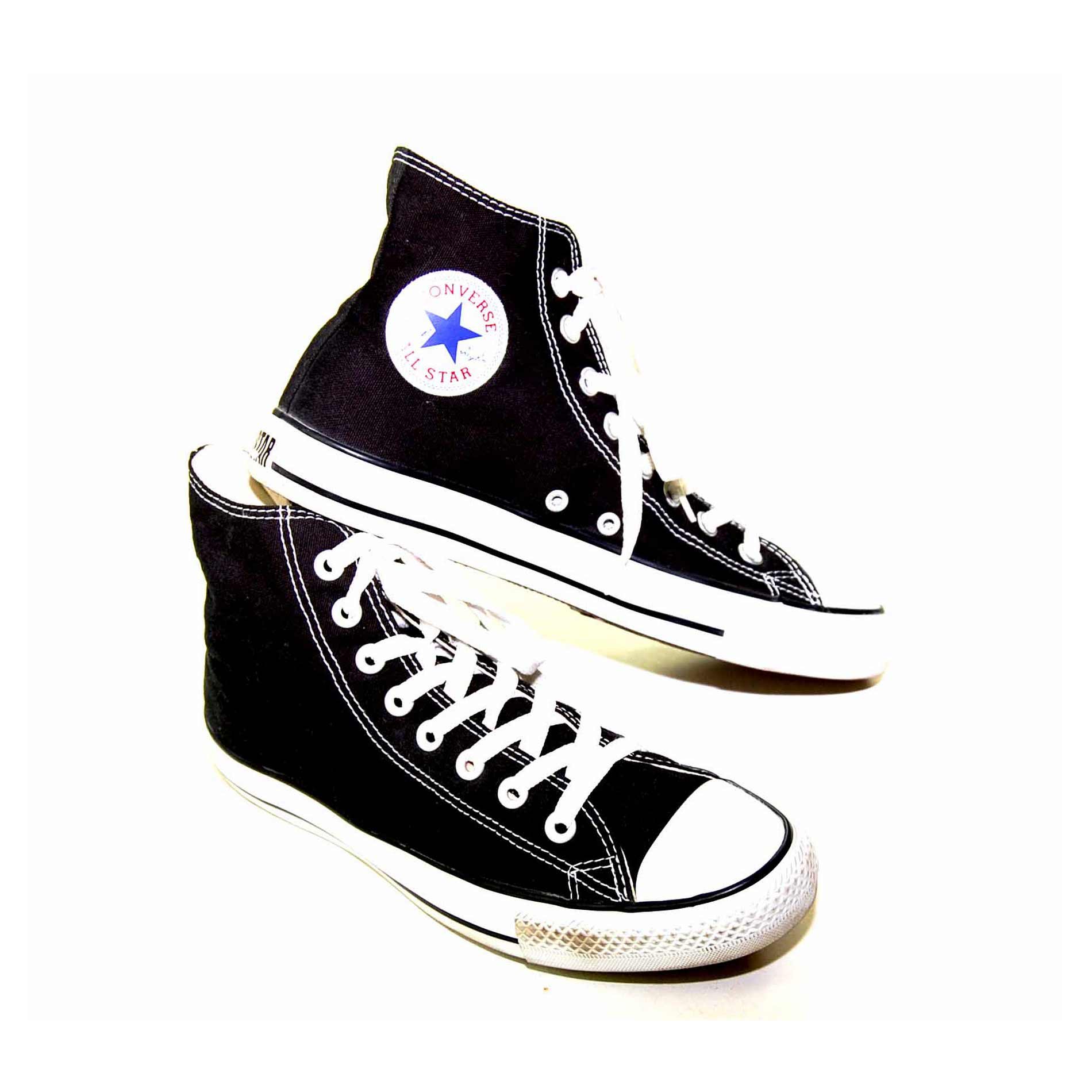 converse classic black high tops