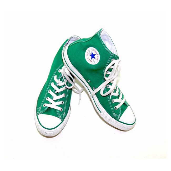 Vintage Green Converse All Star High Tops