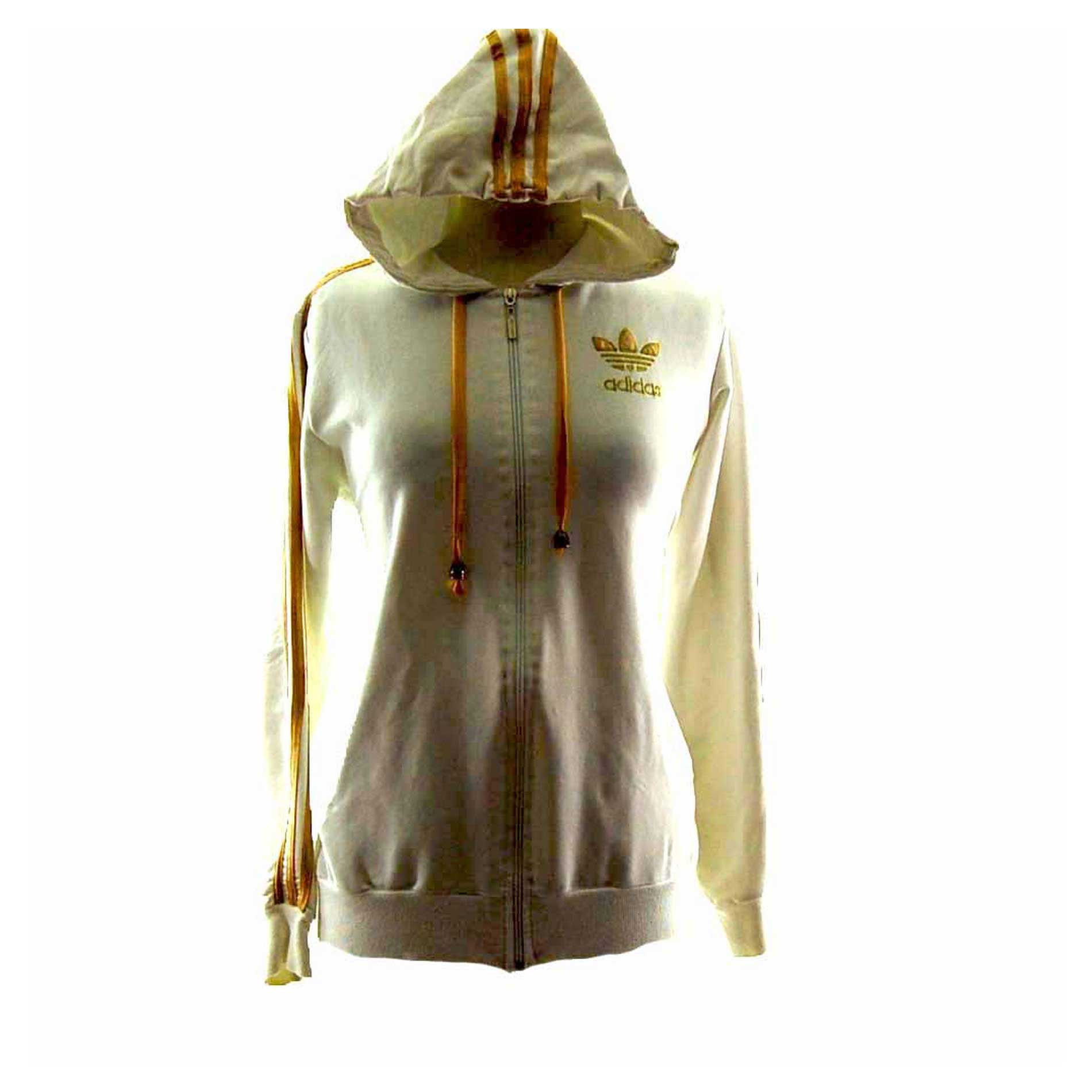 adidas white and gold hoodie