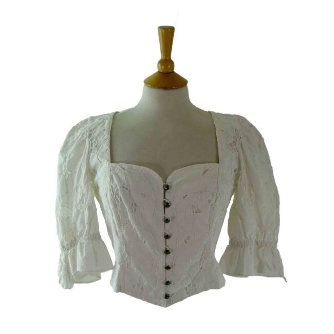White Cotton Lace Blouse