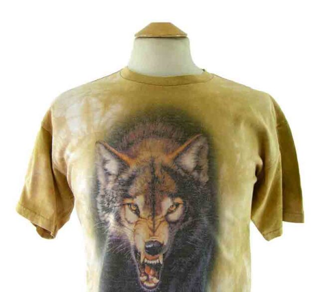 Wolf Print Tie Dye T shirt - Image 2
