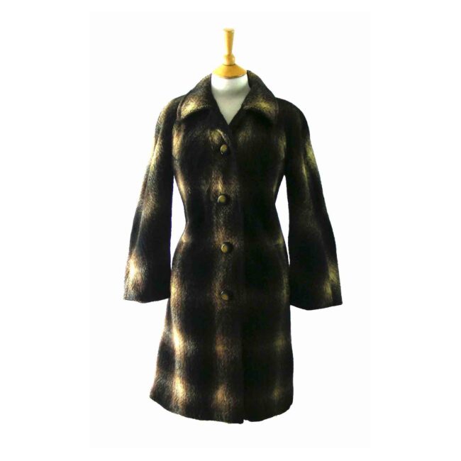 Womans 70s Checked Mohair coat