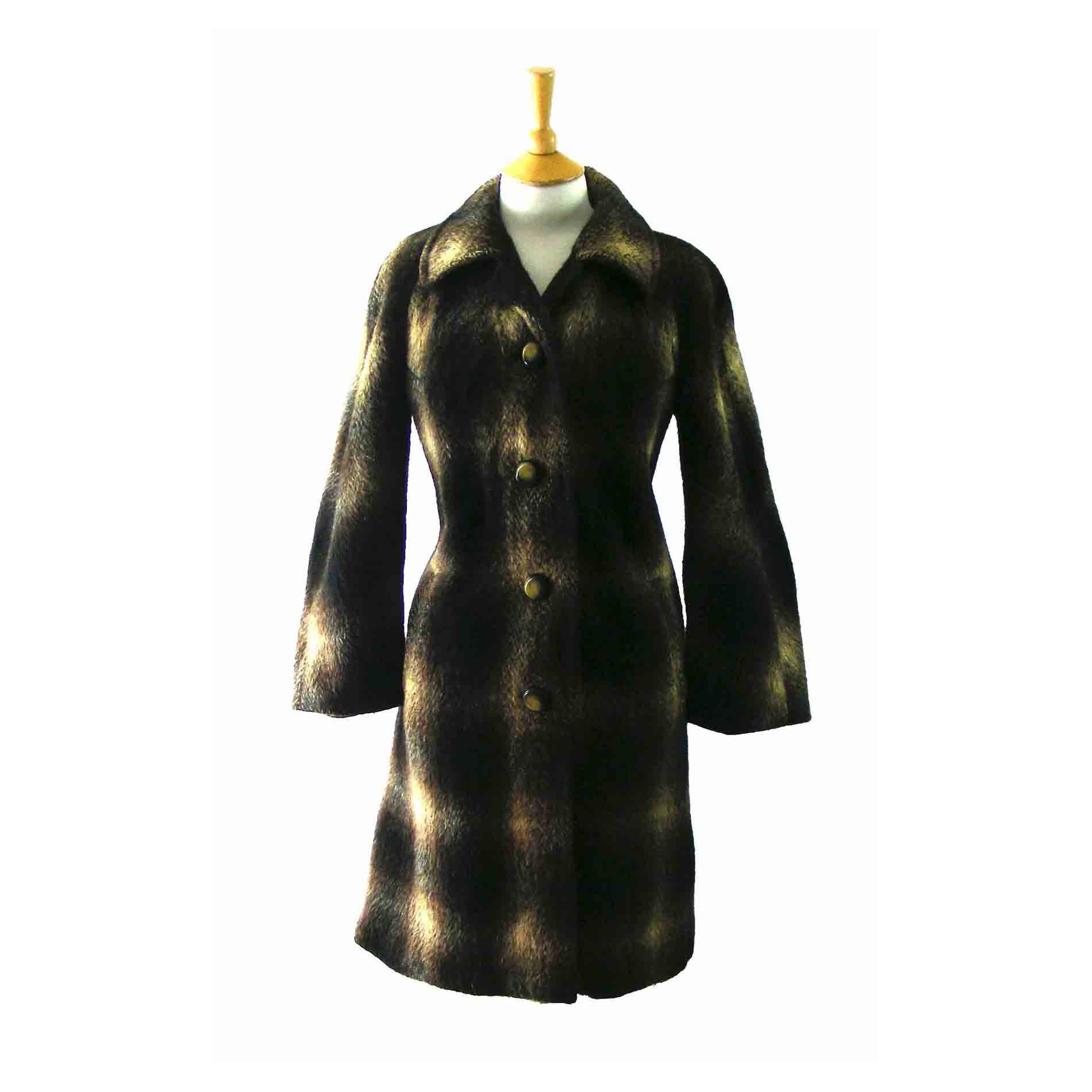 Womans 70s Checked Mohair coat