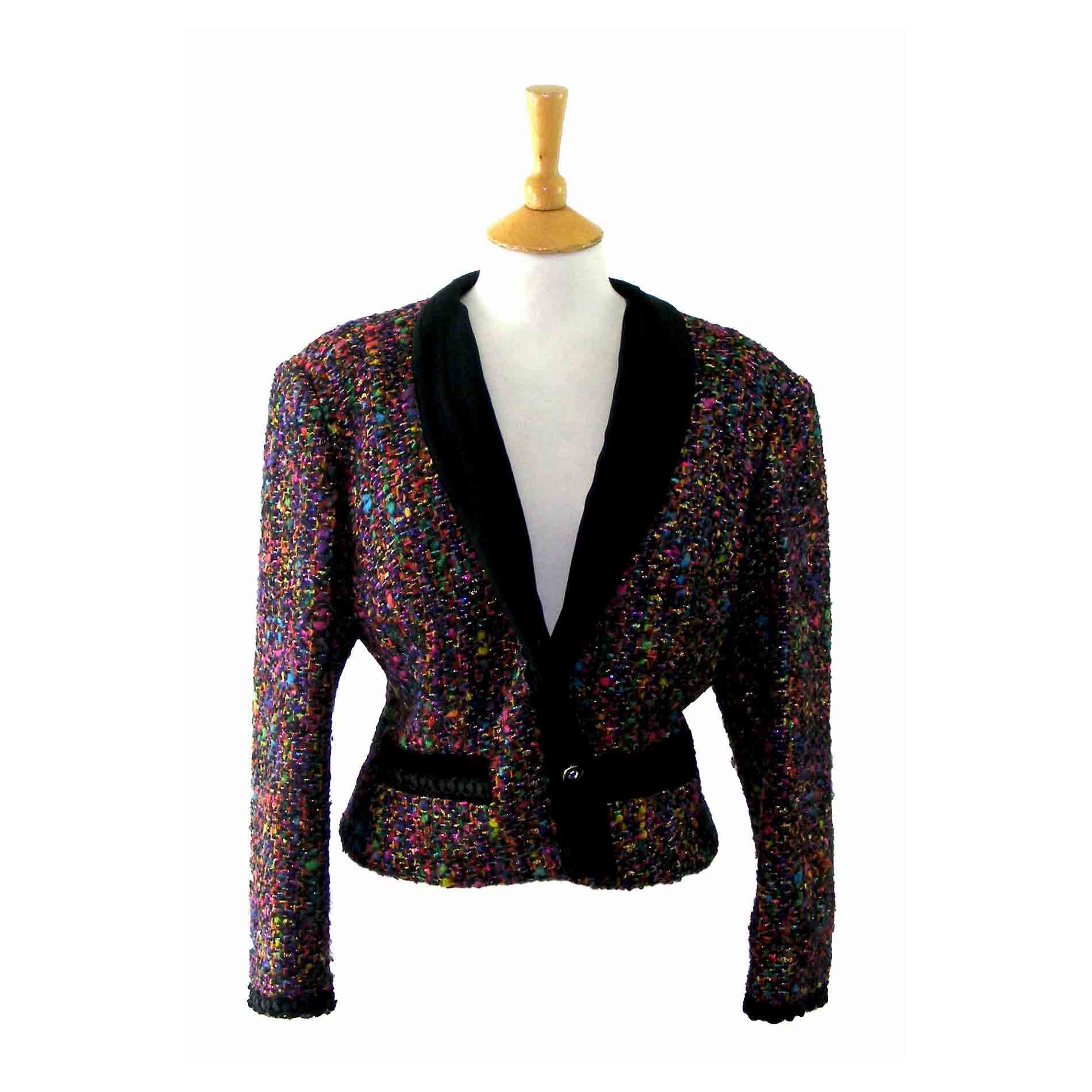 Womans Multicoloured Cropped Jacket