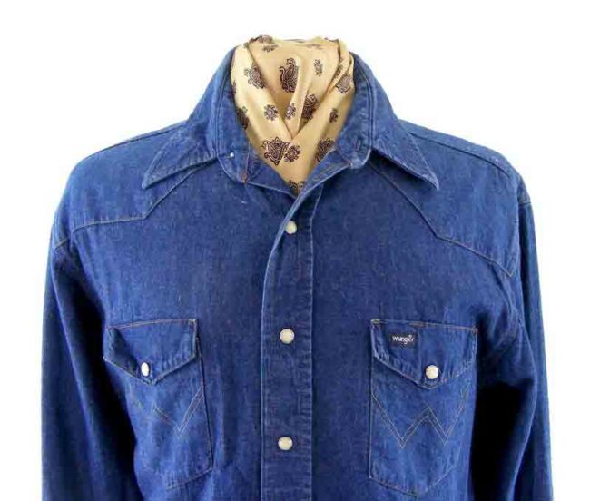 Wrangler Blue Denim Shirt - Image 2