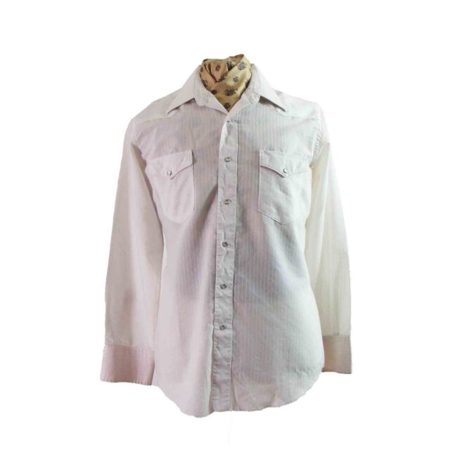 Wrangler Long Sleeved White Western Shirt
