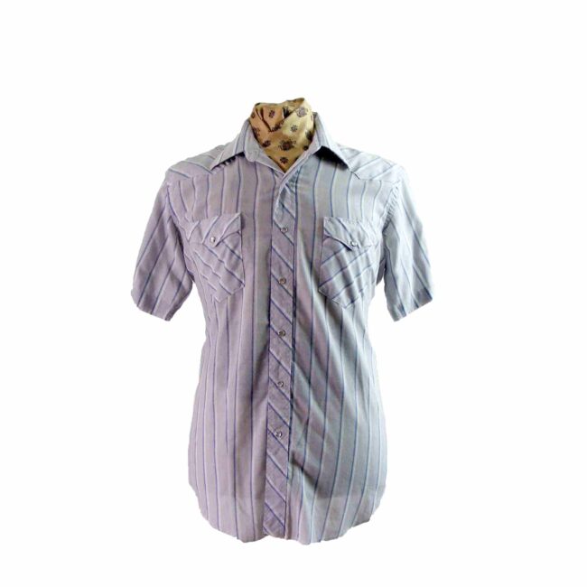 Wrangler Striped Short Sleeved Western Shirt