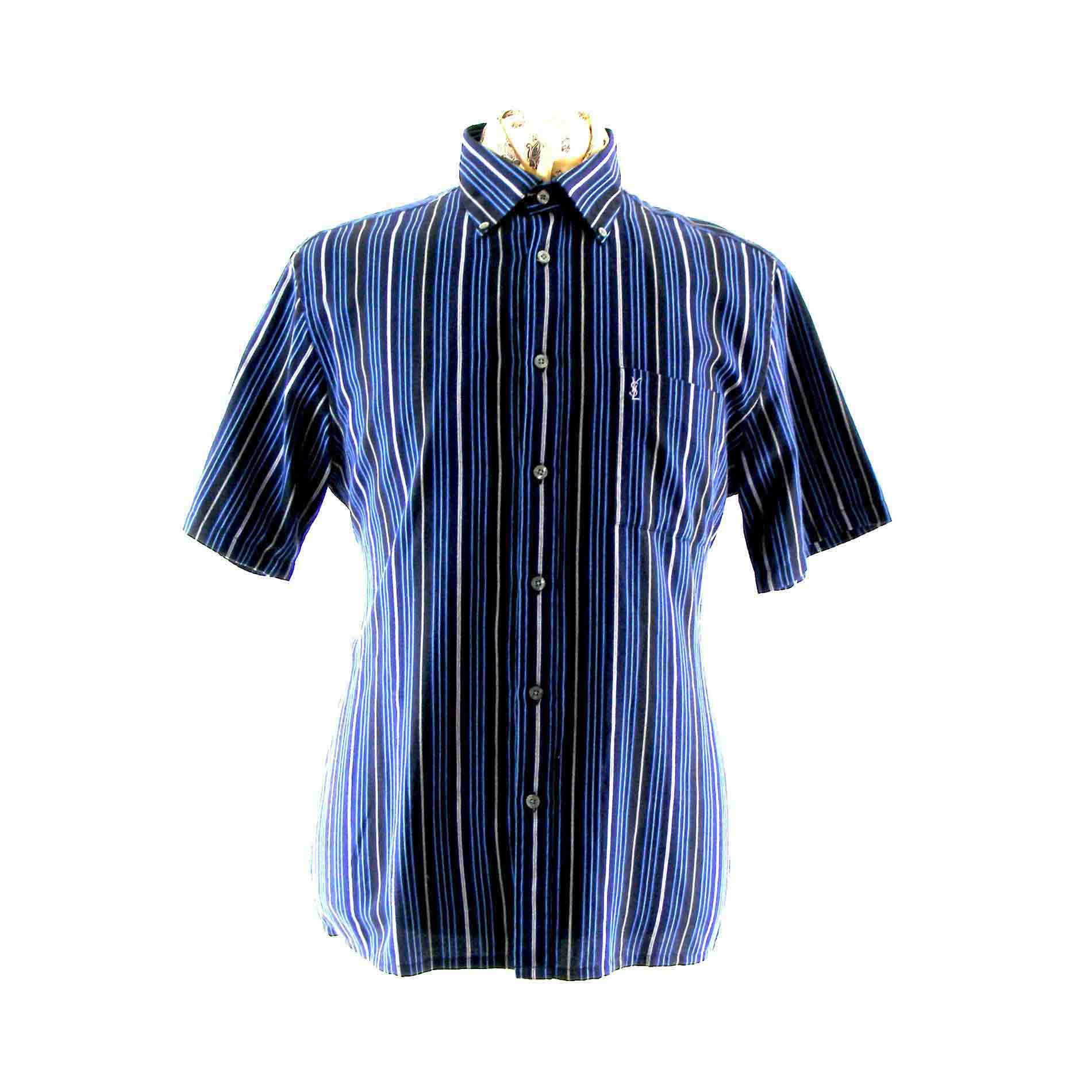 Yves Saint Laurent striped shirt - Blue 17 Vintage Clothing