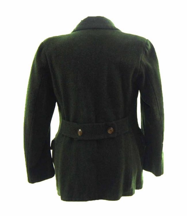 back of 1940s Men's Wool Coat