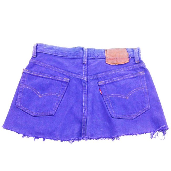 back of 90s Frayed Levis Mini Skirt