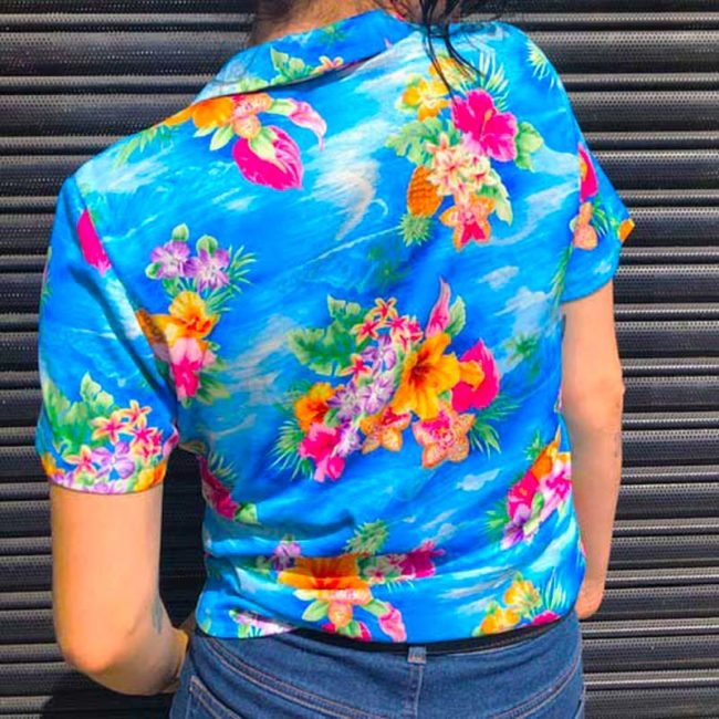 Back of 90s Womens Hawaiian Shirt