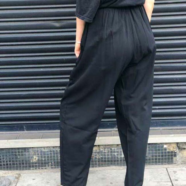 Back of Black Harem Pants