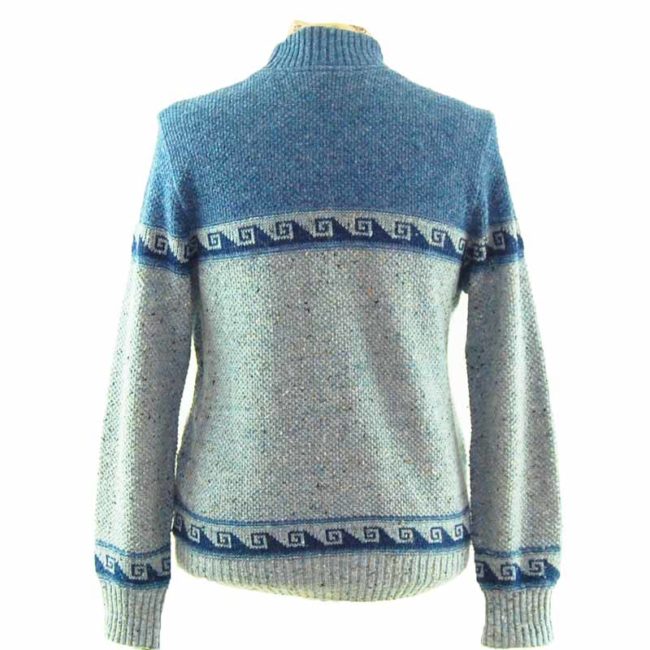 back of Mens Two Tone Vintage Cardigan