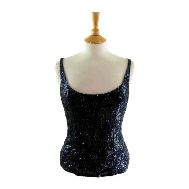 Beaded Black Top