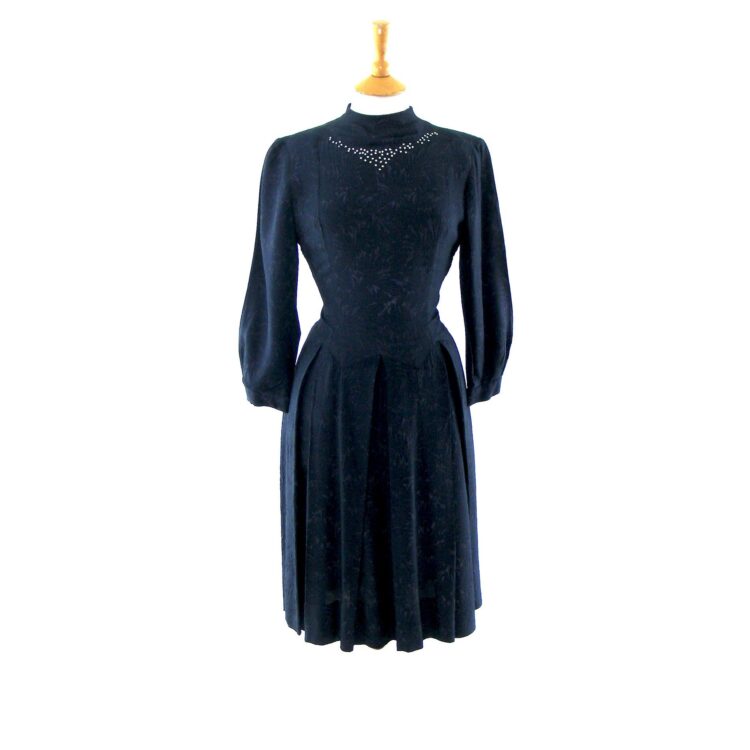 Dark blue 40s vintage dress