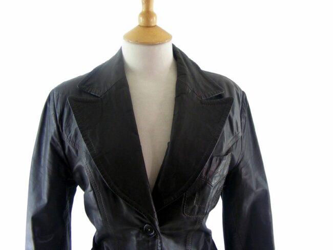 70s Chocolate Brown Leather Jacket - 12 - Image 2