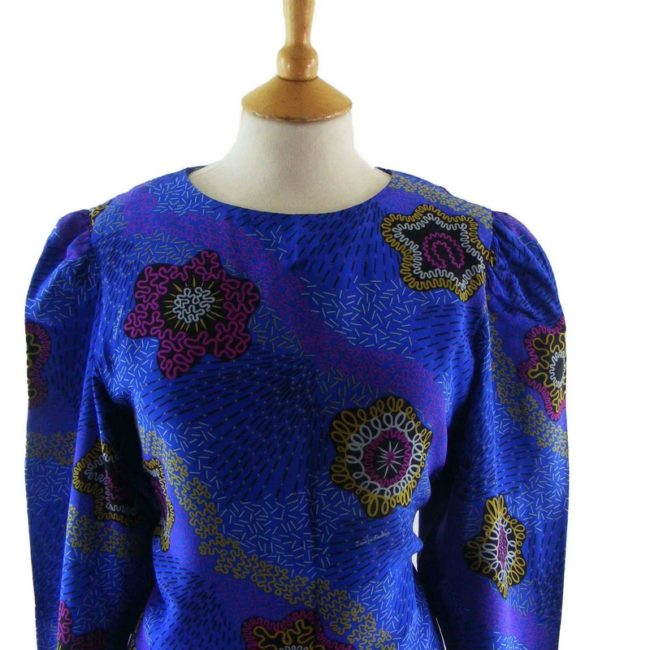 80s Zandra Rhodes Condici Vibrant Dress - 16 - Image 2