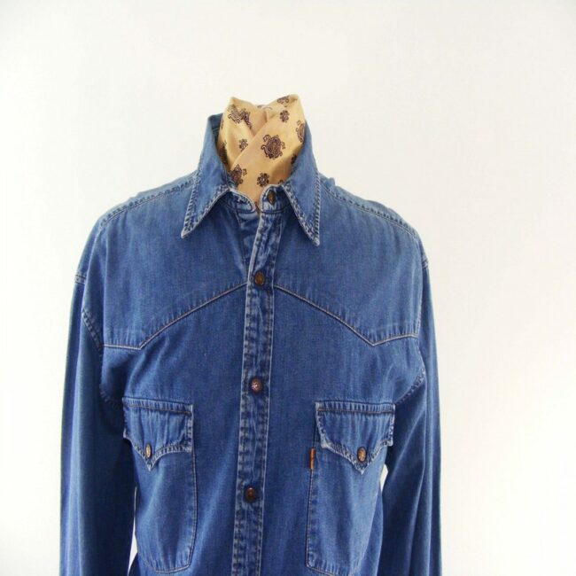 Extra Large Levis Western Denim Shirt - Image 2
