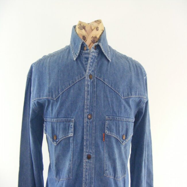Levis Western Denim Shirt - L - Image 2