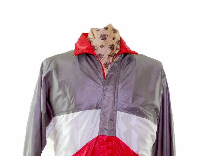 Rodeo Grey White Red Shell Suit Jacket - M - Image 2