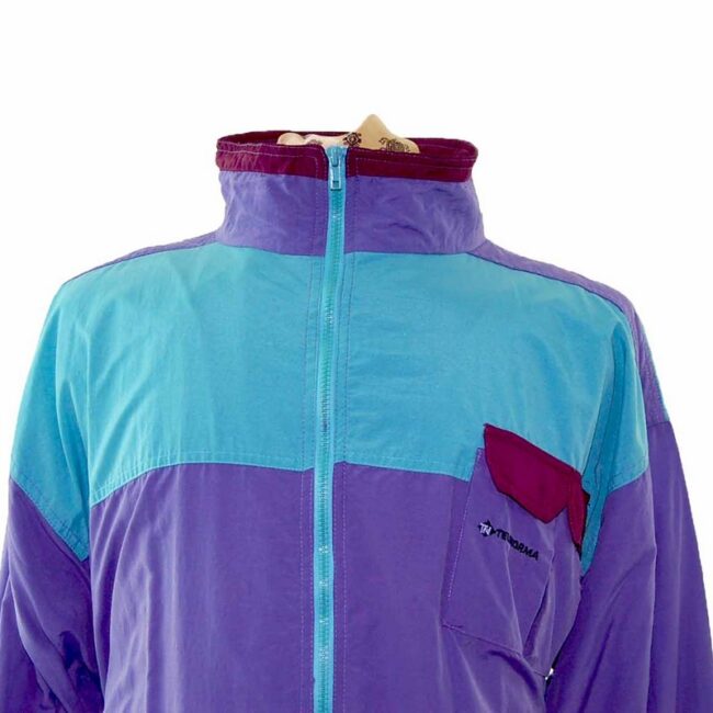 Telenorma Purple Green Shell Suit Jacket - L - Image 2