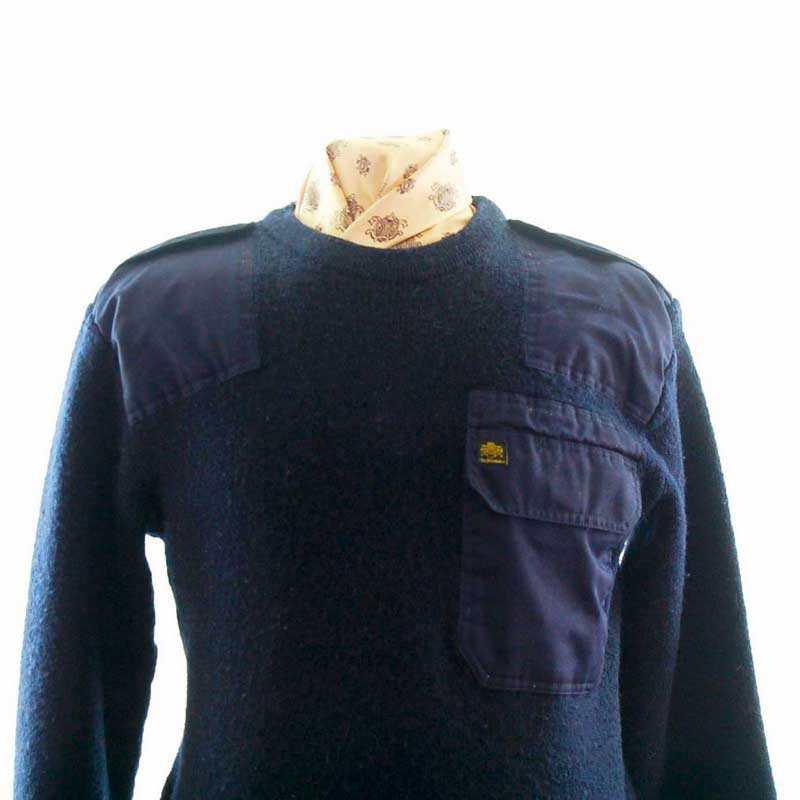 navy blue army jumper