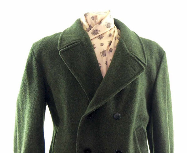 close up of Vintage Wool Coat Mens