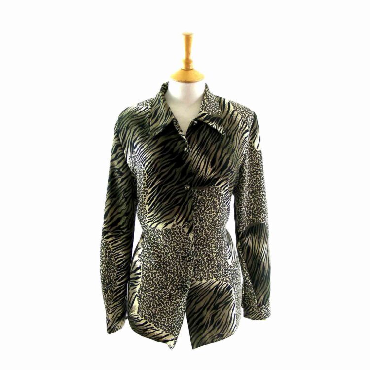 jungle print blouse