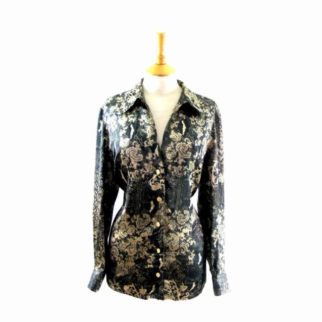 kashmir print blouse